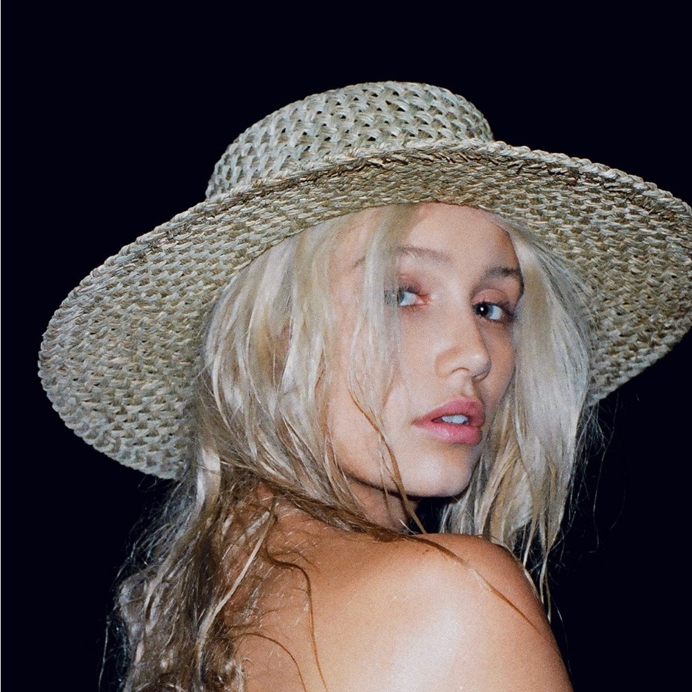 The Sunnydip hat by Lack of Color in Large. Features a woven seagrass design